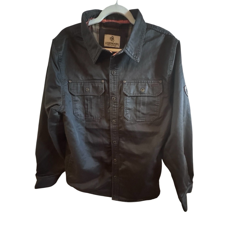 NWT Legendary Whitetails Men's Sz M Brown Journeymen Shirt Jacket Flannel Lined
